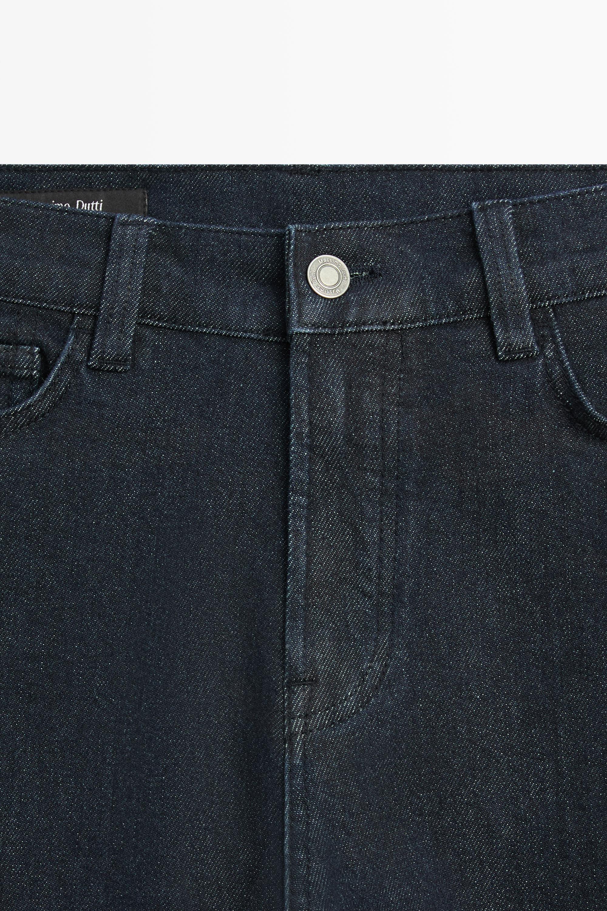 Jean capri à revers